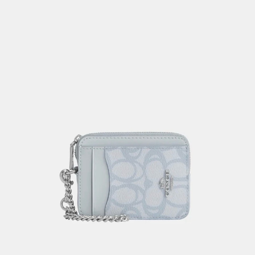 ❗️SOLD ❗️Coach Zip Card Case In Sketch Signature Canvas